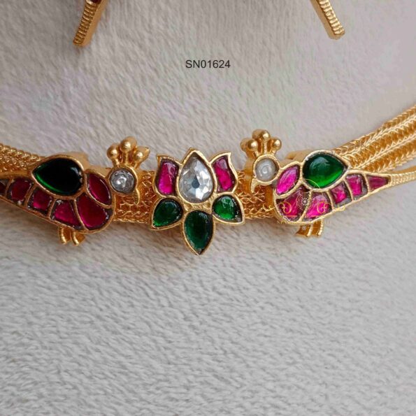 Jadau Bird and Lotus Neckset