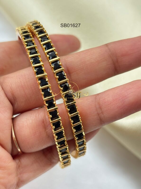 Black Stone Bangles