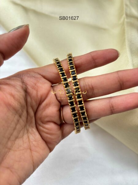 Black Stone Bangles