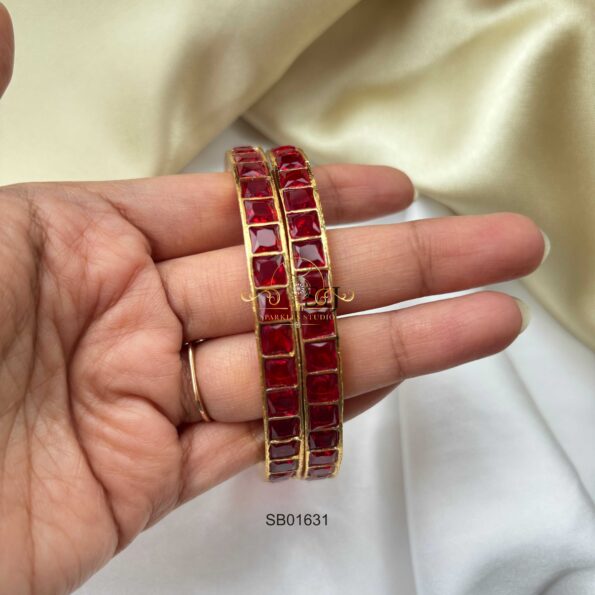 Ruby Stone Bangles