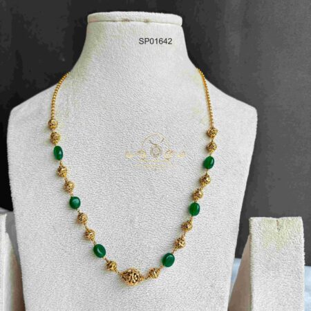 Green and Antique Bead Chain