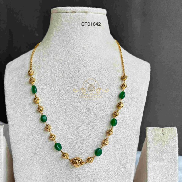 Green and Antique Bead Chain