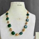 Green Bead and Antique Bead Chain