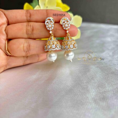 AD with Pearl Drop Jhumki