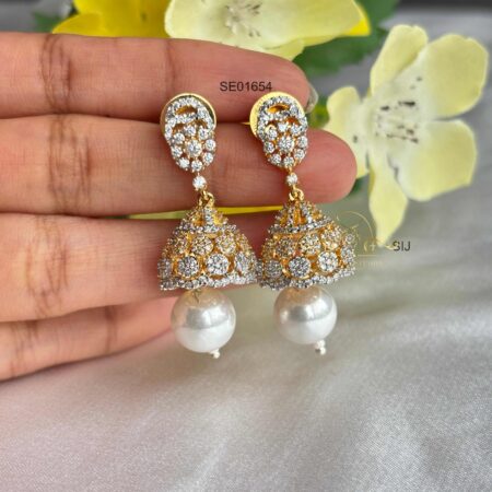 AD with Pearl Drop Jhumki