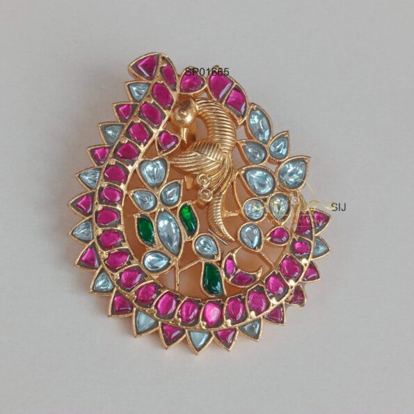 Jadau Peacock Victorian Pendant