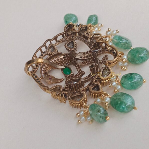 Victorian Massonite Peacock Pendant