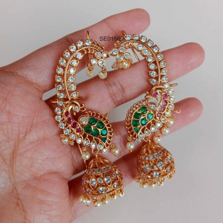 Peacock Earcuff
