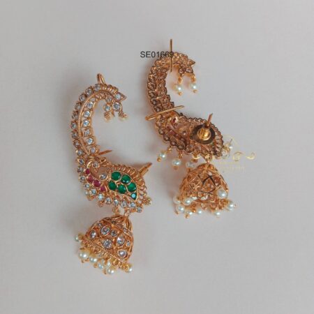 Peacock Earcuff