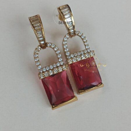 Ruby Drop Earrings