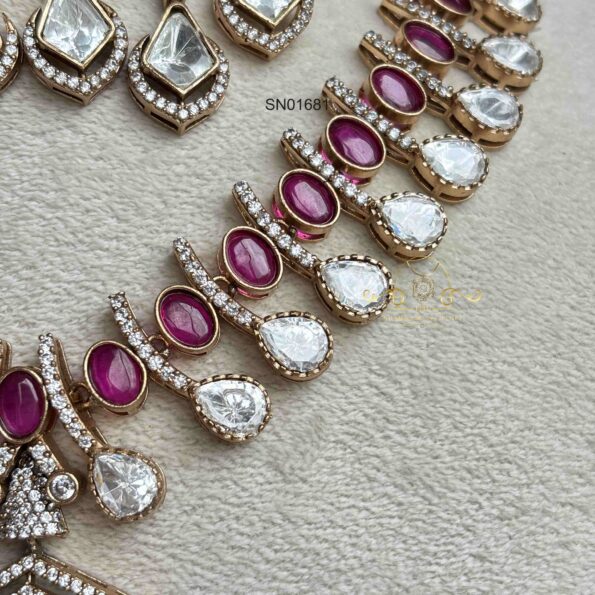 Victorian Necklace with Massonite Stone