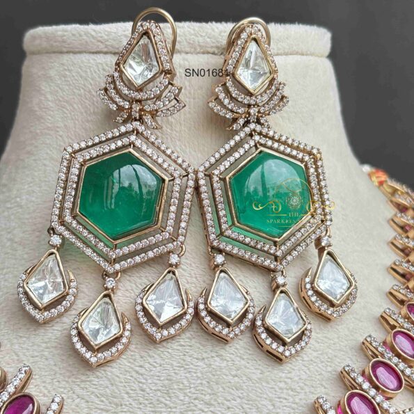 Victorian Necklace with Massonite Stone