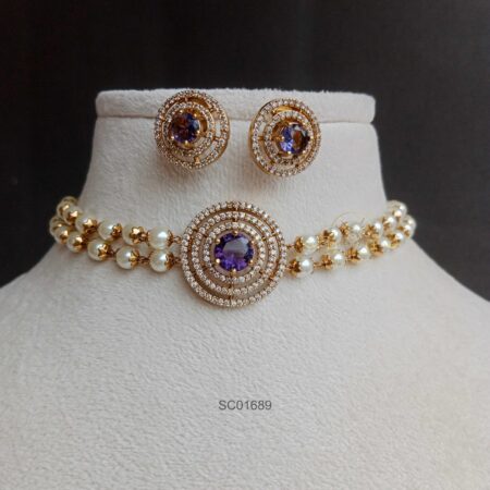 Attractive Two Row Pearl Choker