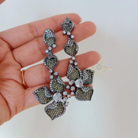 Bollywood Style Long AD Earrings