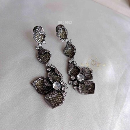Bollywood Style Long AD Earrings