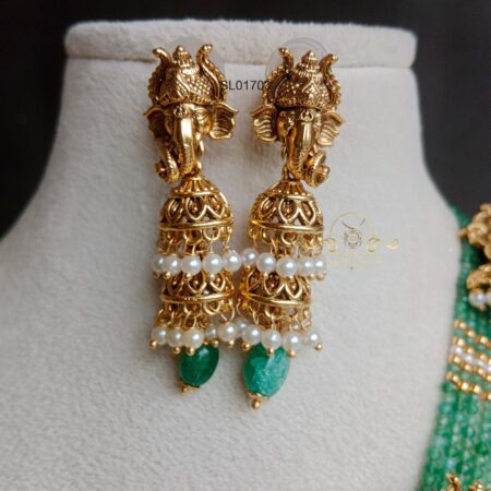 Green Bead Ganesha Haram