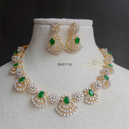 AD Oval Designs with Emerald Necklace