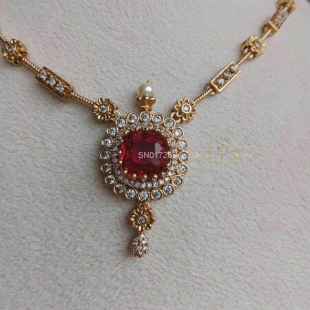 AD Chain with Ruby Pendant