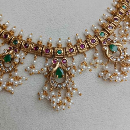 Peacock Guttapusalu Necklace