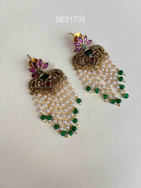 Kemp Antique Stud with Pearl Drops
