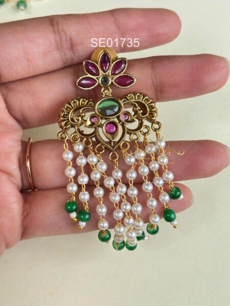 Kemp Antique Stud with Pearl Drops