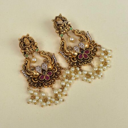 Temple Chandbali Earrings