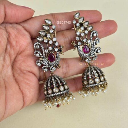 Peacock Victorian Jhumki