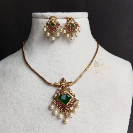 Kerala Style Chain Pendant Necklace