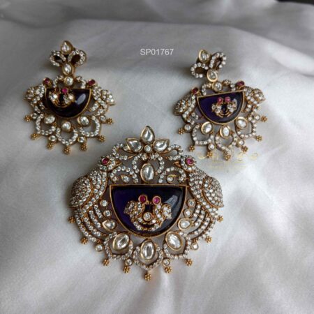 Purple Stone Victorian Pendant