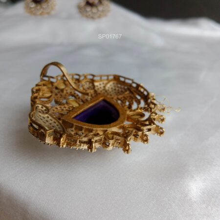 Purple Stone Victorian Pendant