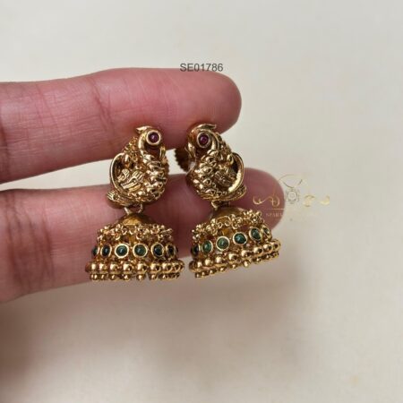 Kids Peacock Antique Jhumki