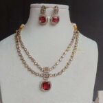 Two Line AD Ruby Necklace