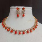 AD with Coral Drop Necklace