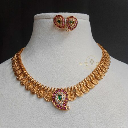 Kemp Mango in Lakshmi Kasu Necklace