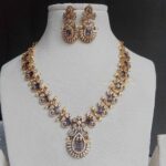 Purple AD Stone Necklace