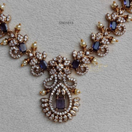 Purple AD Stone Necklace