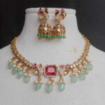 Ruby Peacock Victorian Necklace