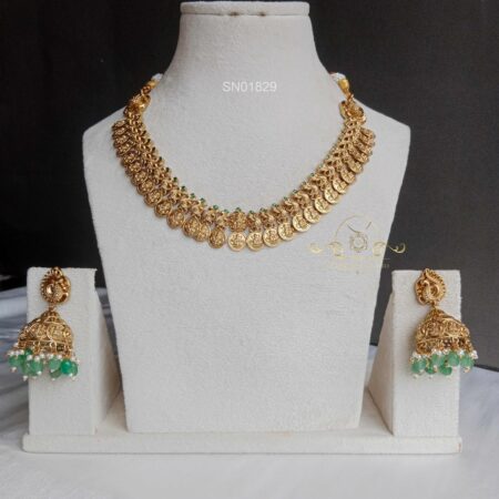 Antique Peacock Lakshmi Necklace