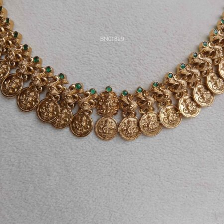 Antique Peacock Lakshmi Necklace