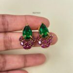 Red and Green Stone Earstuds