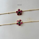 Flower Jadau Anklets