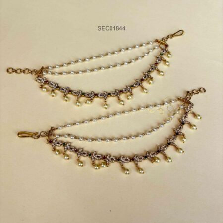 Ethnic Pearl and AD Earchains