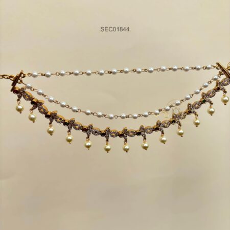 Ethnic Pearl and AD Earchains