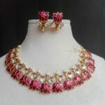 Lotus and Heart Jadau Necklace