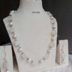 White Bead and Pearl Mala Set