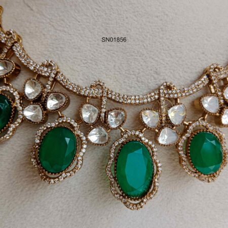 Emerald Polki Victorian Necklace