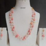 Pink Bead with Elephant Bead Mala Set
