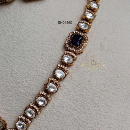 Sapphire/Emerald with Massonite Necklace