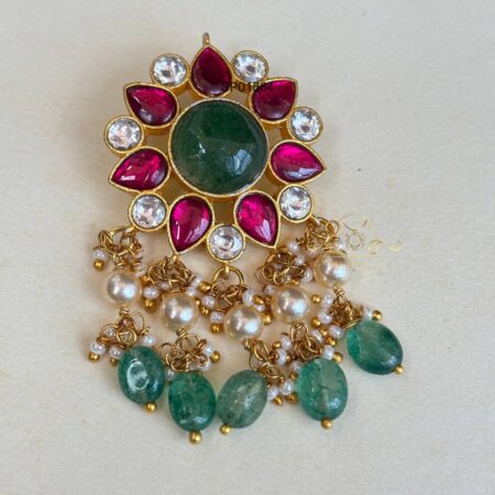 Flower Jadau Pendant