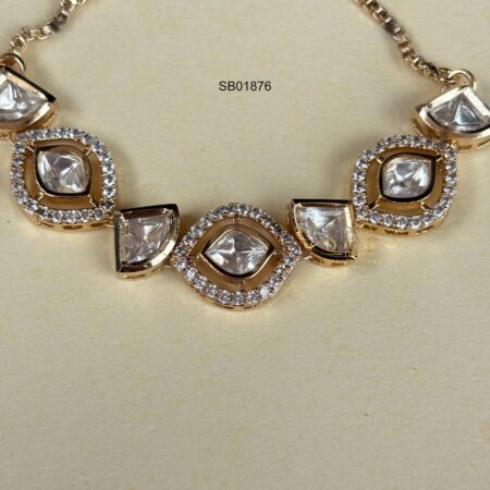 Oval and Triangle Massonite Bracelet